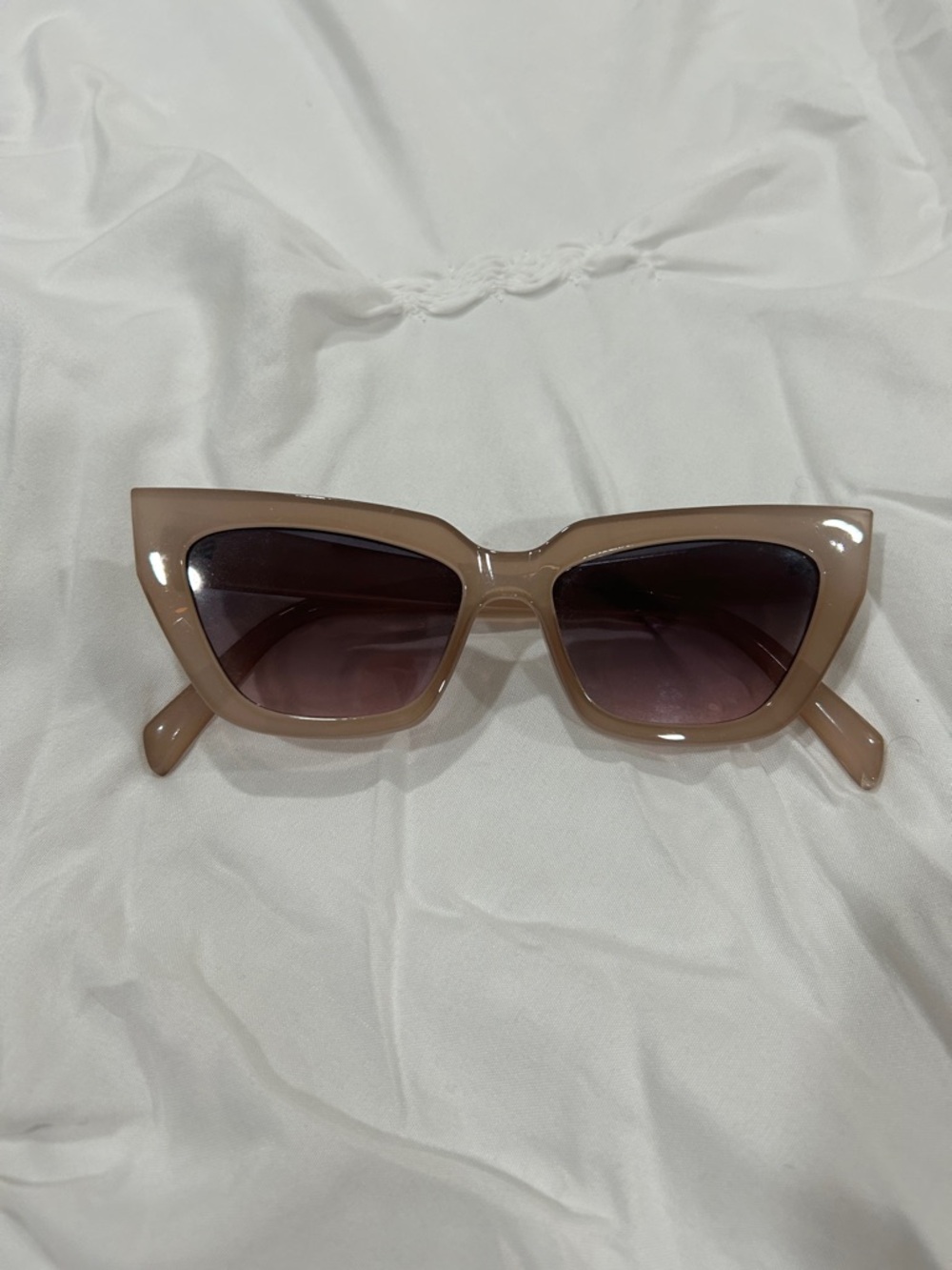 Cat-Eye Nude Sunglasses for Women